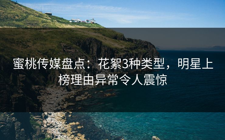 蜜桃传媒盘点：花絮3种类型，明星上榜理由异常令人震惊